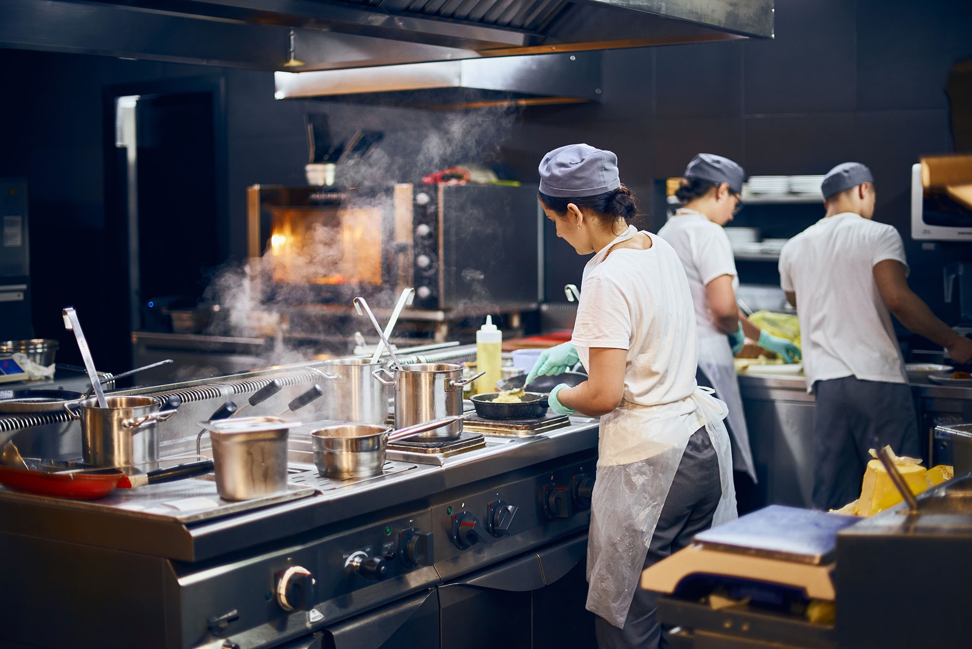 Staff in kitchen